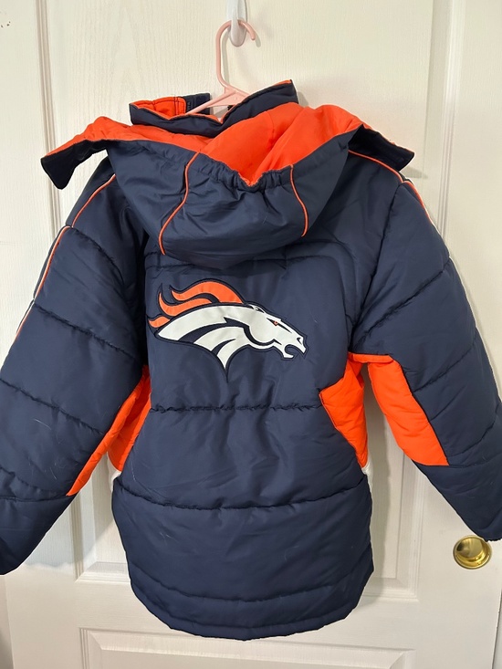 Reebok Other - NWT Vintage Reebok NFL Denver Broncos Youth XL Puffer Jacket Coat Navy Orange